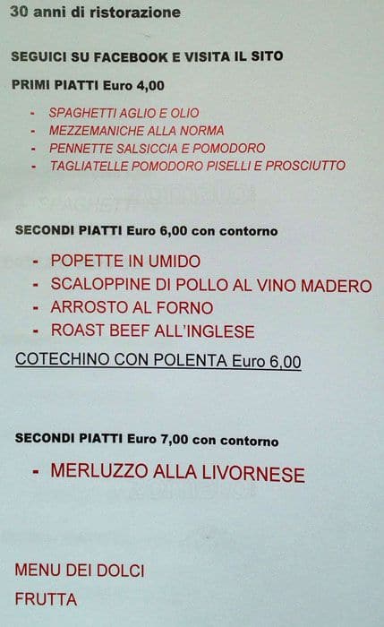 Menu di El Cafe De Milan 2 