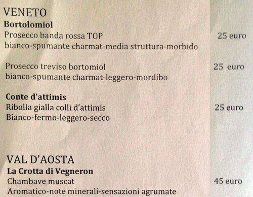Menu di Vintage Wine srl 