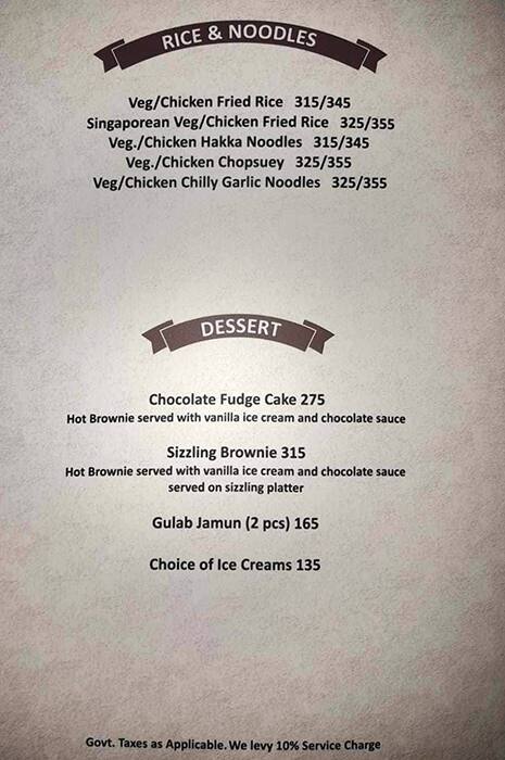 Pinch Of Spice menu