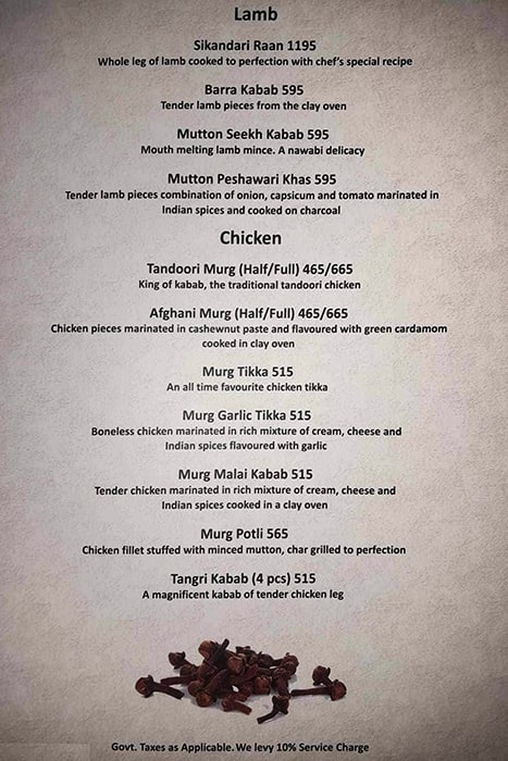 Pinch Of Spice menu