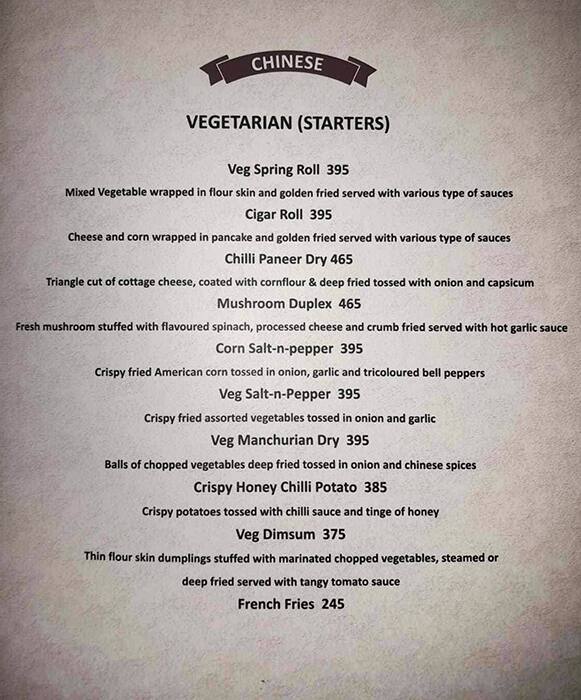 Pinch Of Spice menu