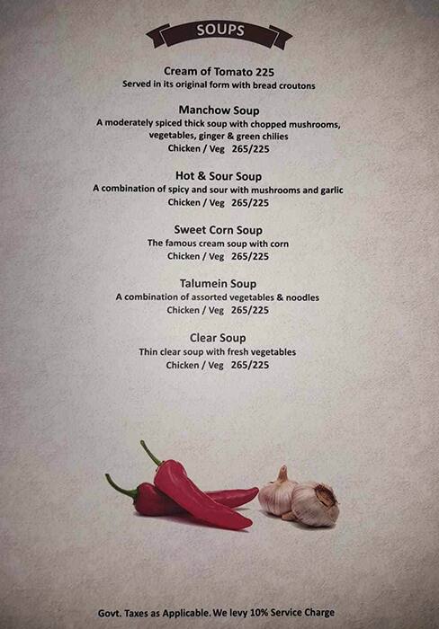 Pinch Of Spice menu