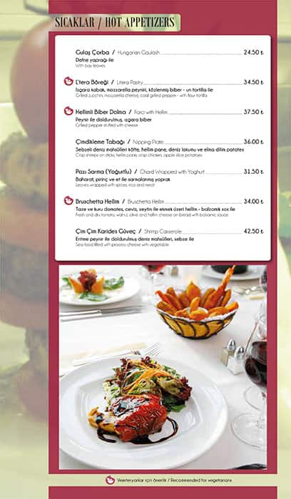 Menu At Litera Restaurant Istanbul