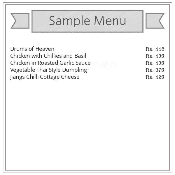 Mainland China menu