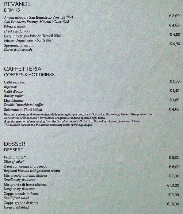 Menu di DeCanto 