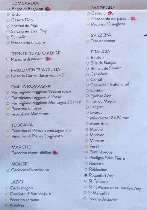 Menu di 'Gusto Osteria 