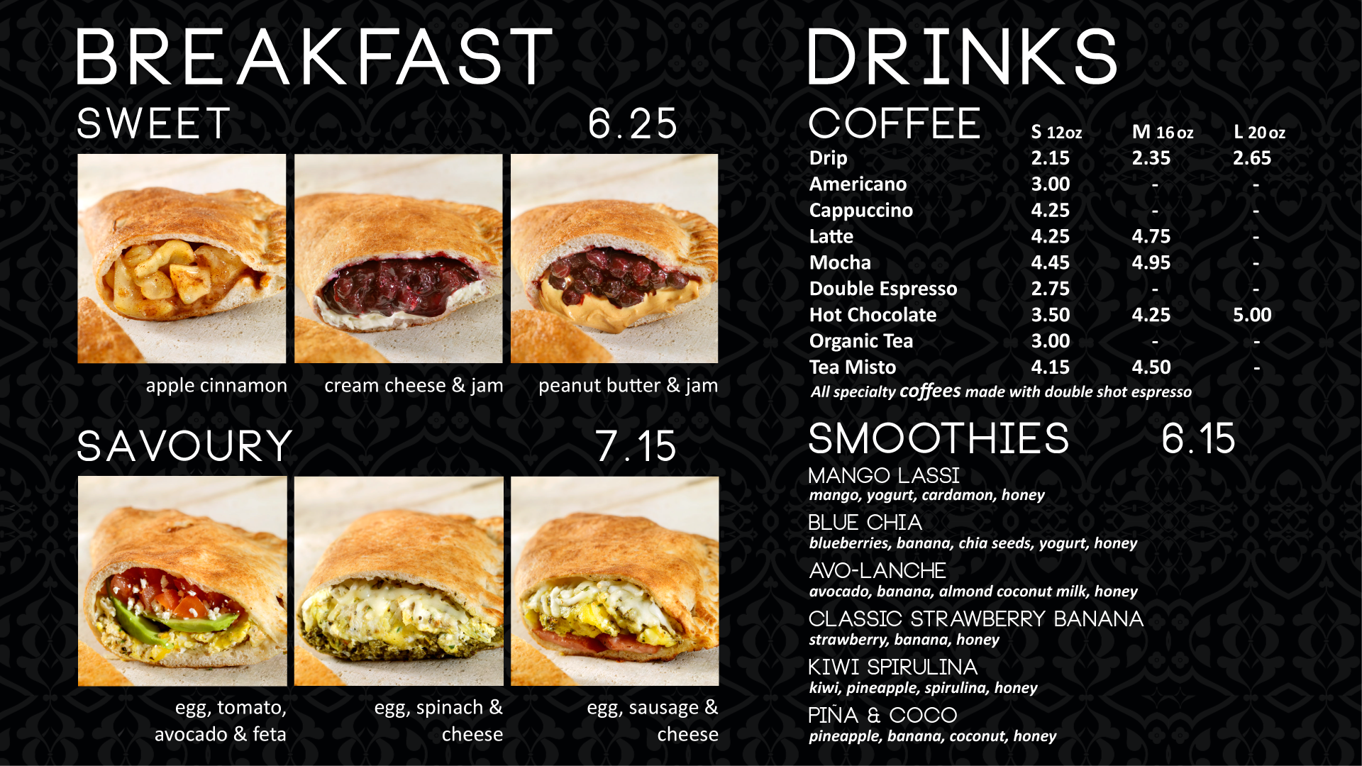Sal's Flatbread Menu, Menu for Sal's Flatbread, 17th Ave, Calgary