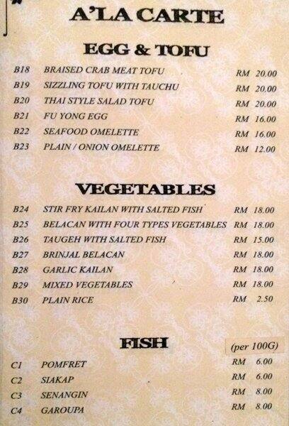 Cosy Place Restaurant Menu Menu For Cosy Place Restaurant Wangsa Maju Kuala Lumpur