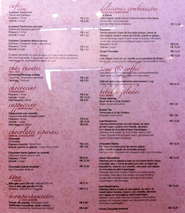 Kopenhagen Bourbon Country - FECHADO PERMANENTEMENTE cardápio