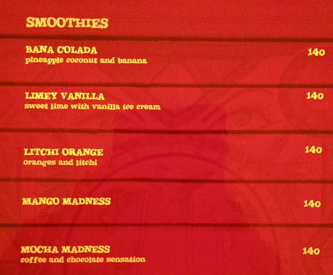 Horn Ok Please menu