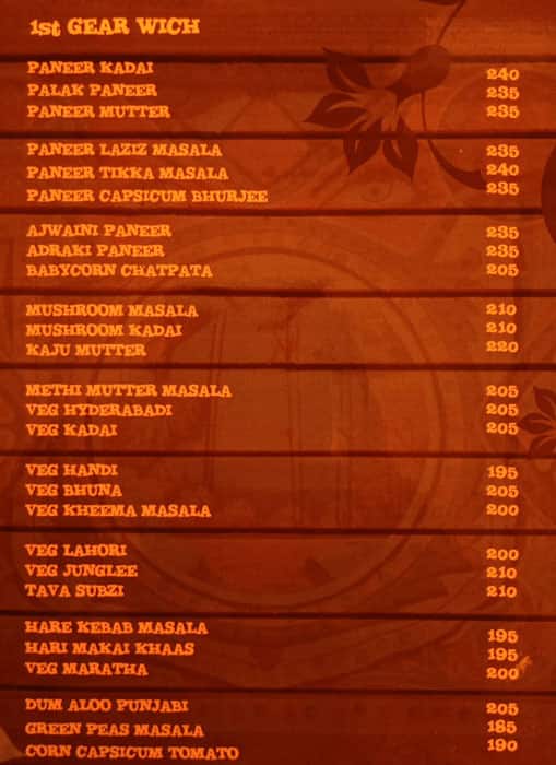 Horn Ok Please menu