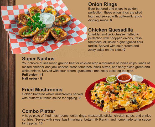 Menu at Thrasher's Corner Pub, Bothell