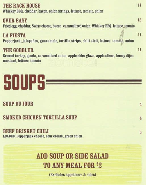 Menu at Rack House Kitchen and Tavern pub & bar, Arlington Heights