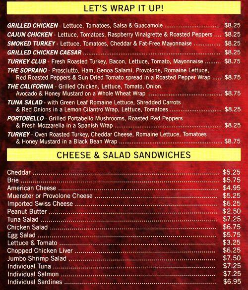 Stage Door Deli Pizza Menu Menu For Stage Door Deli Pizza