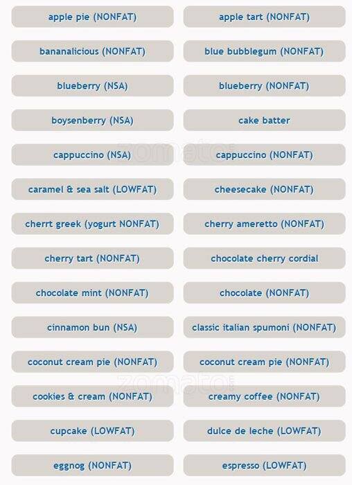 Yo So Cool Frozen Yogurt Menu, Menu for Yo So Cool Frozen Yogurt