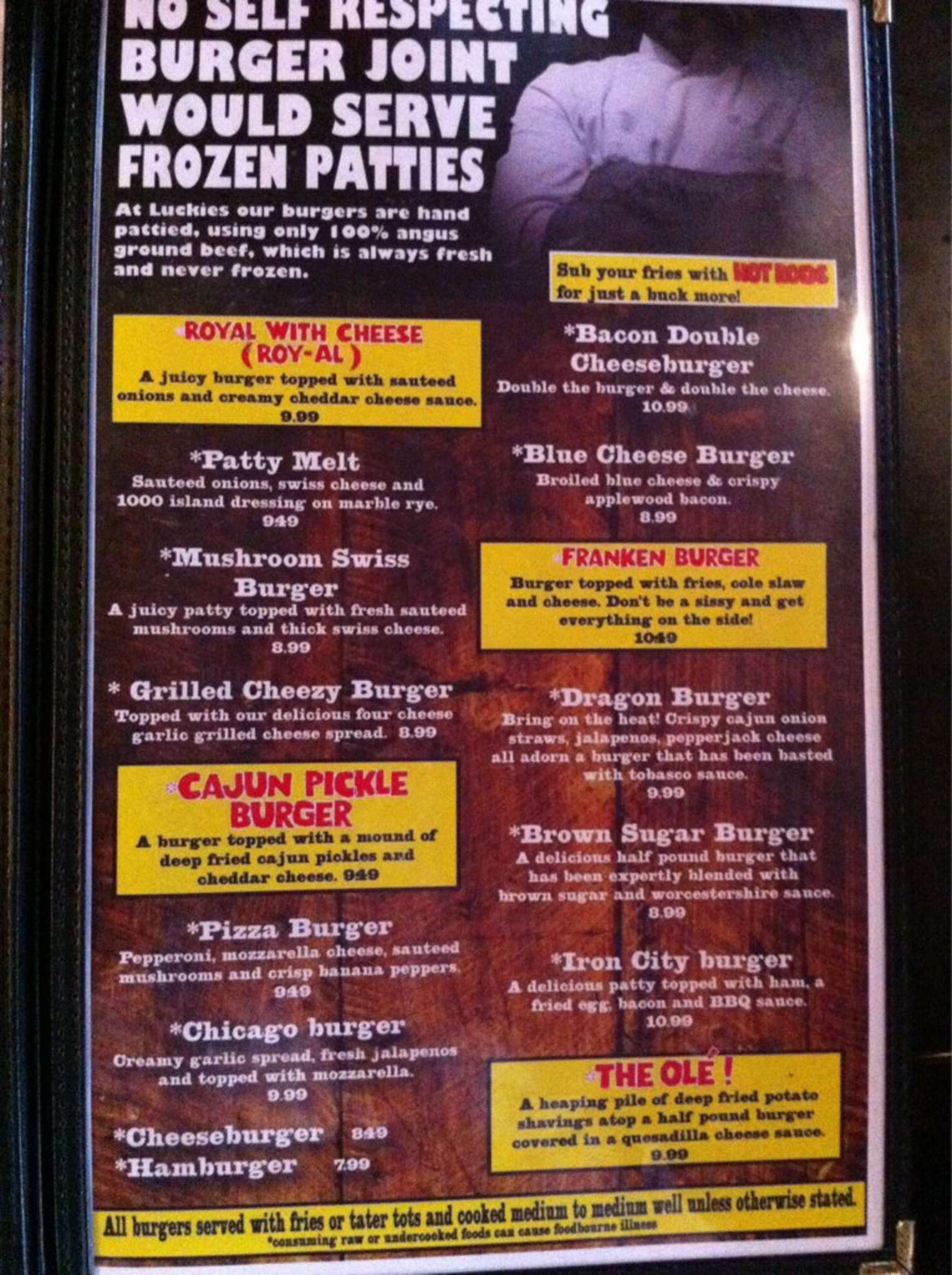 Luckies Barn Grill Menu Menu For Luckies Barn Grill Oregon Toledo