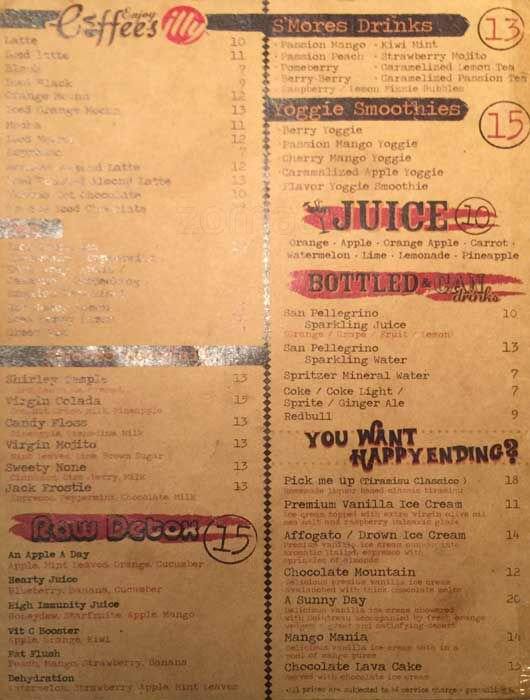 S Mores Menu Menu For S Mores Bangsar South Kuala Lumpur