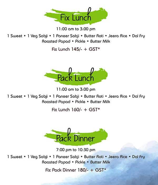 Menu at The Olive Restaurant, Ahmedabad