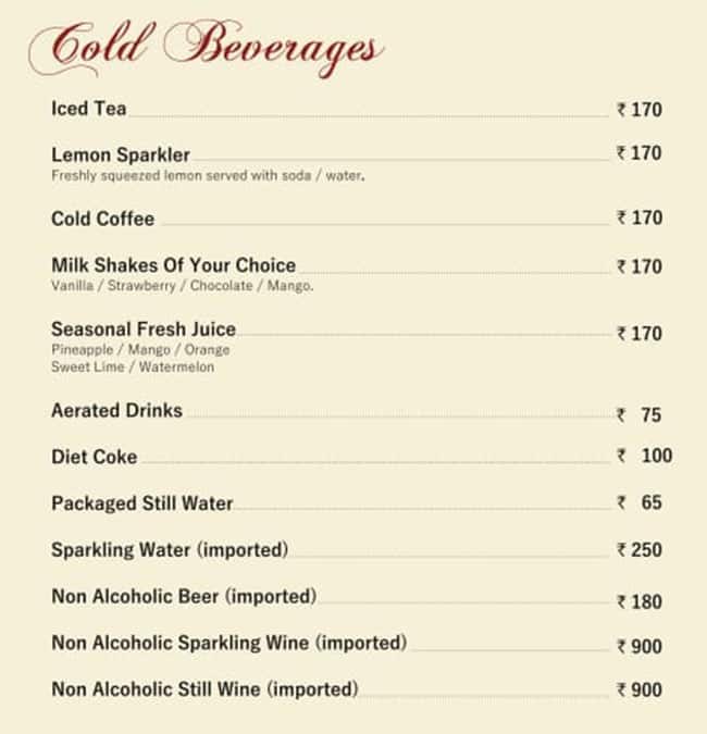 Fiorella Italian Restaurant menu