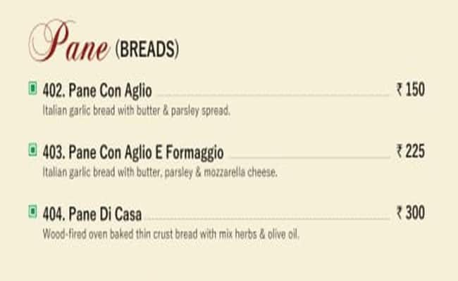 Fiorella Italian Restaurant menu