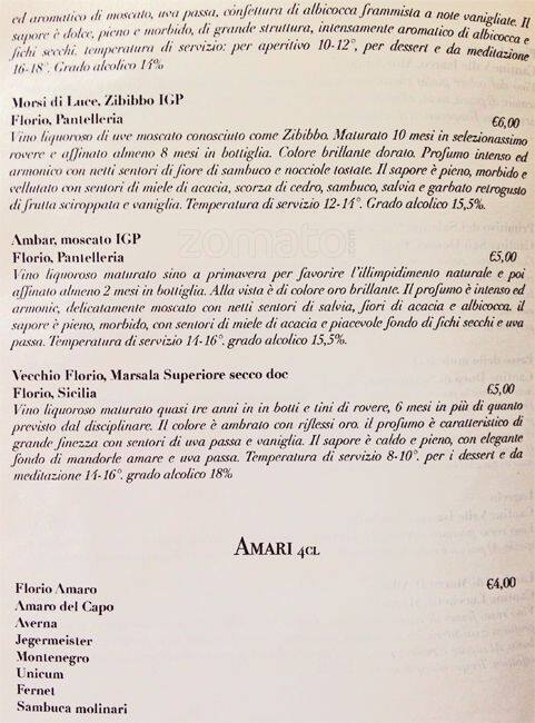 Menu di Caffè Cantù 