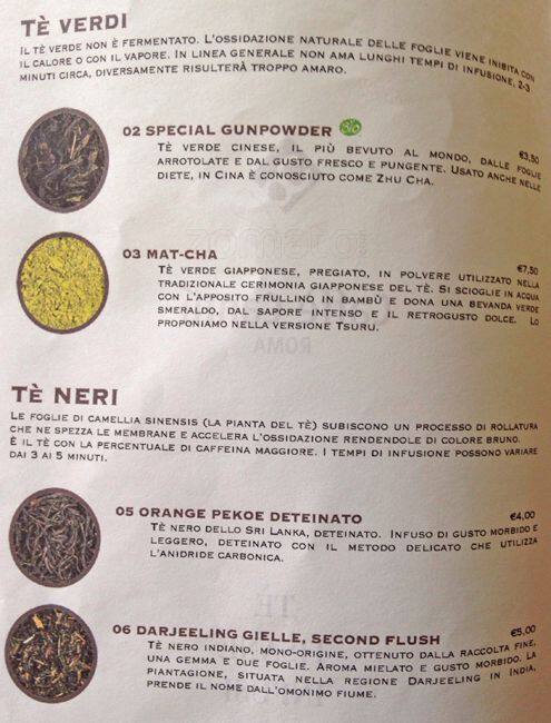 Menu di Caffè Cantù 