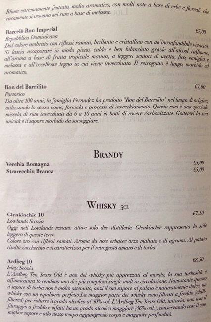 Menu di Caffè Cantù 