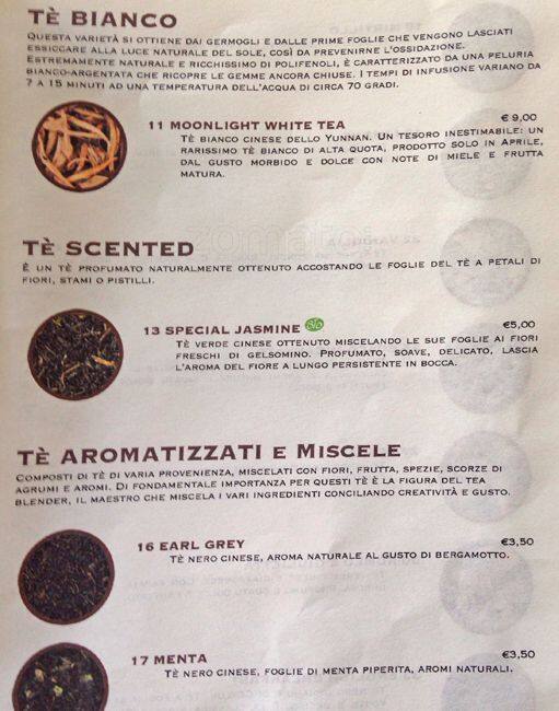 Menu di Caffè Cantù 