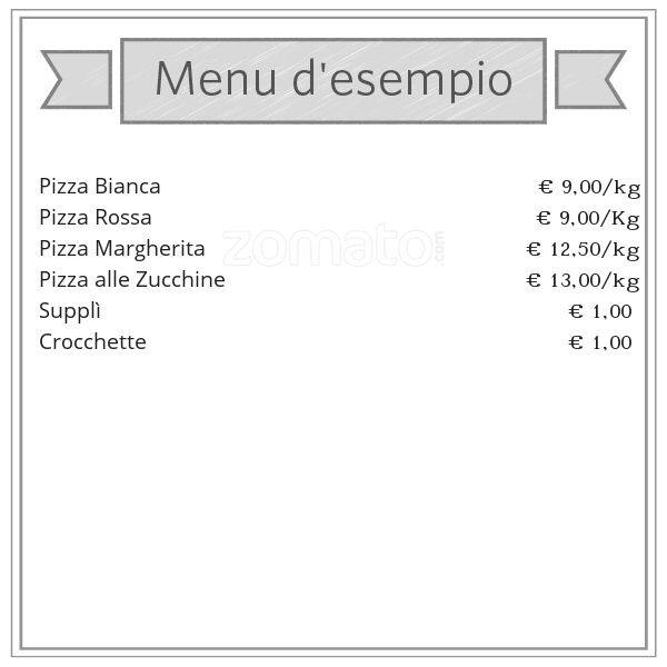 Menu di Pizza per Caso 