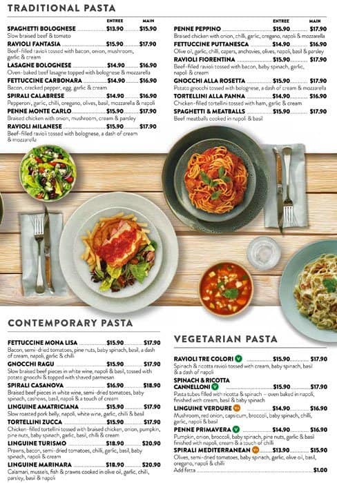 Menu at Fasta Pasta restaurant, Aspley