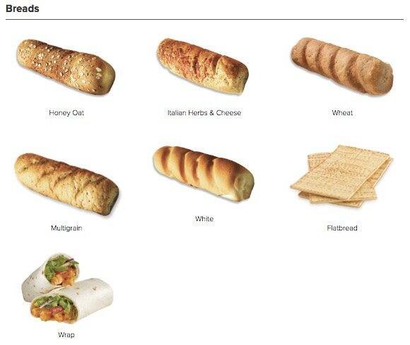 Subway menu