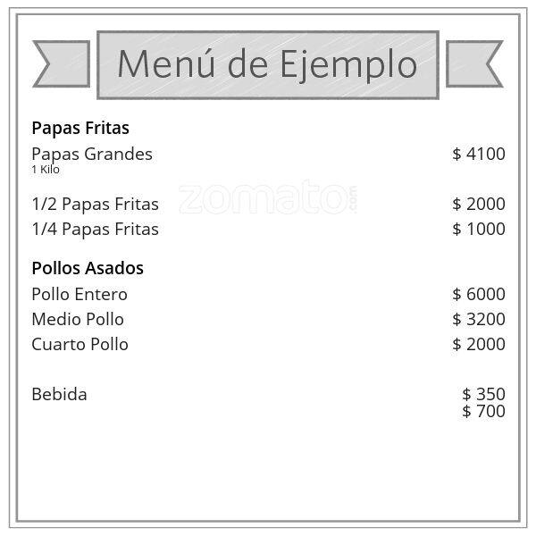 Pollos Grill menu