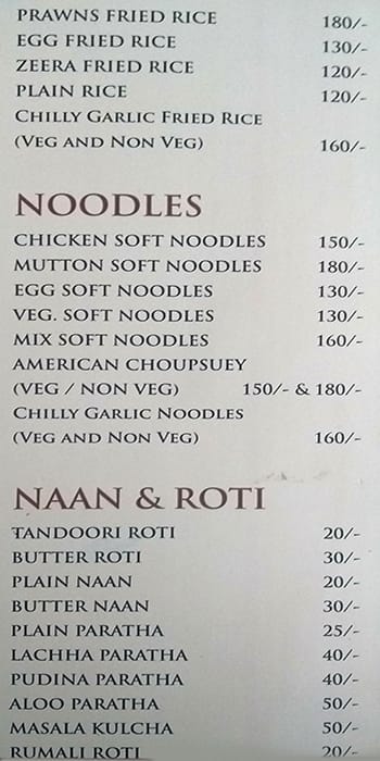 Grand Hotel menu