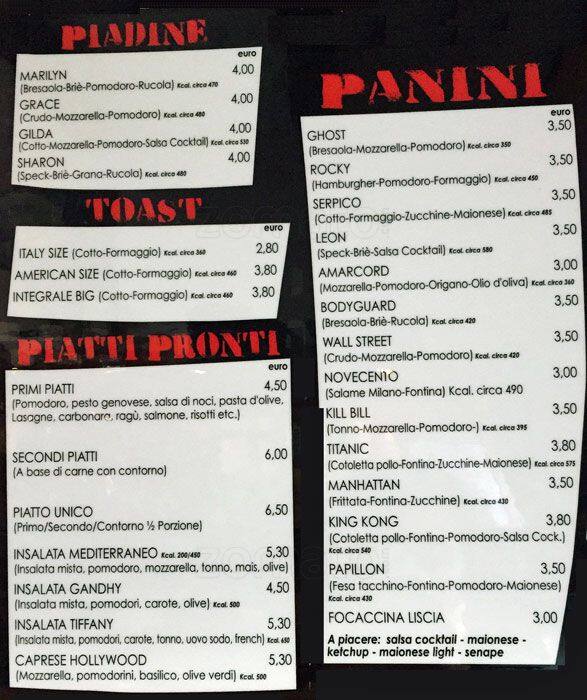 Menu di Hollywood Café 