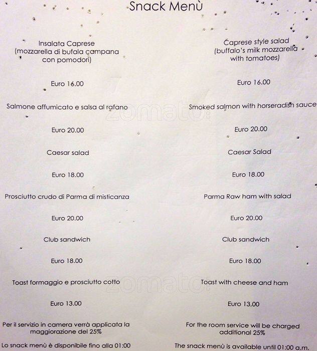 Menu di Le Noir 