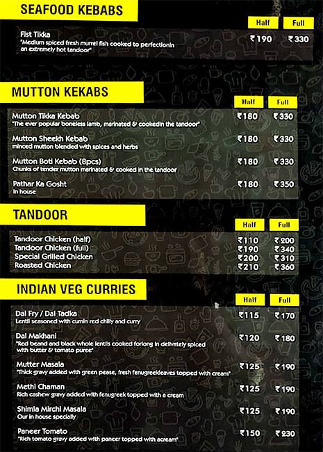 Menu at Step In Eleven To 11, Hyderabad