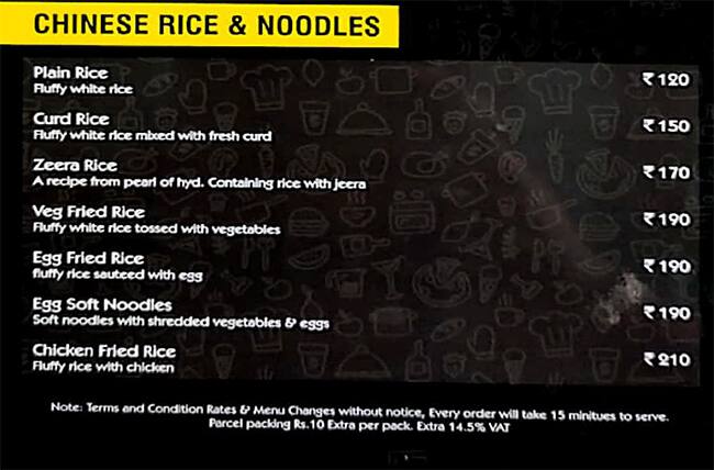 Menu at Step In Eleven To 11, Hyderabad