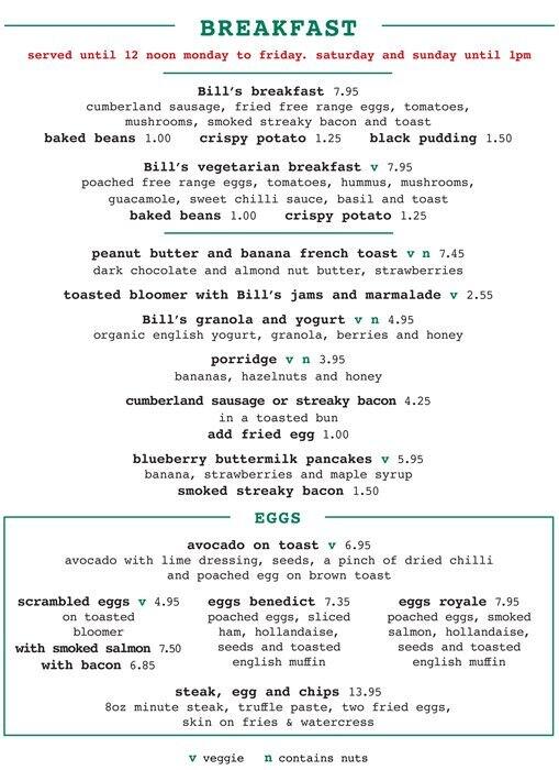Bills Menu Breakfast: Bill’S Breakfast Menu – BTRQ