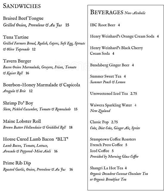 Menu at Livestock Tavern pub & bar, Honolulu, 49 N Hotel St