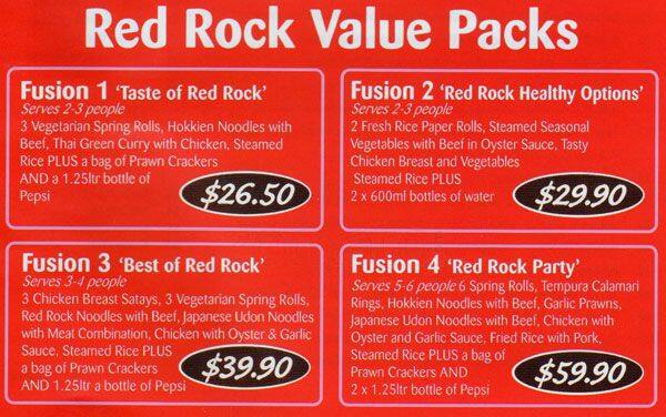 Red rock noodle bar menu