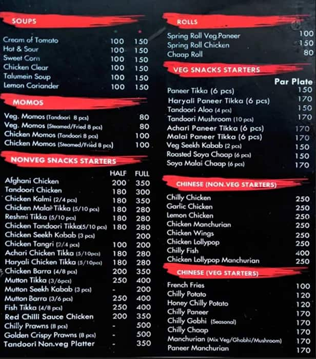 Menu of Dal Roti Wala, Sector 7, Faridabad