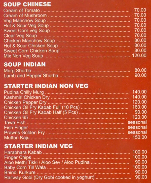 The Spice House Menu, Menu for The Spice House, JP Nagar, Bangalore