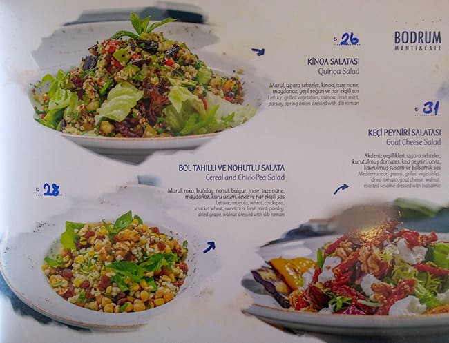 Menu at Bodrum Manti & Cafe, Istanbul, Fener Kalamış Cd. No:67 D:1/a