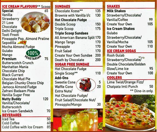 Menu at Nirula's, Gurugram, 8A