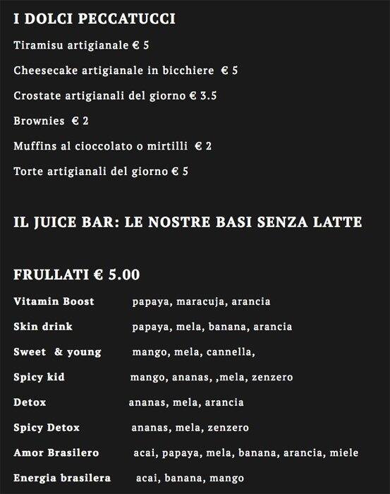 Menu di That's Vapore Buonarroti 