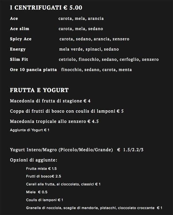 Menu di That's Vapore Buonarroti 