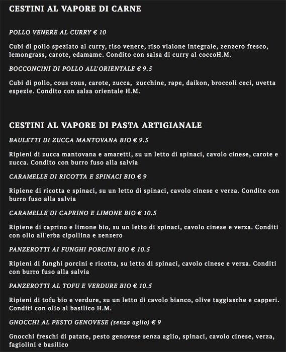 Menu di That's Vapore Buonarroti 