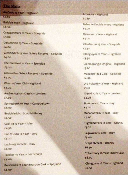 32 Below menu