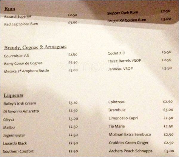 32 Below menu