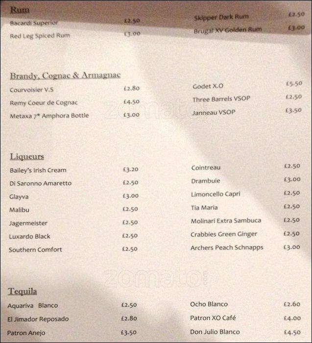 32 Below menu
